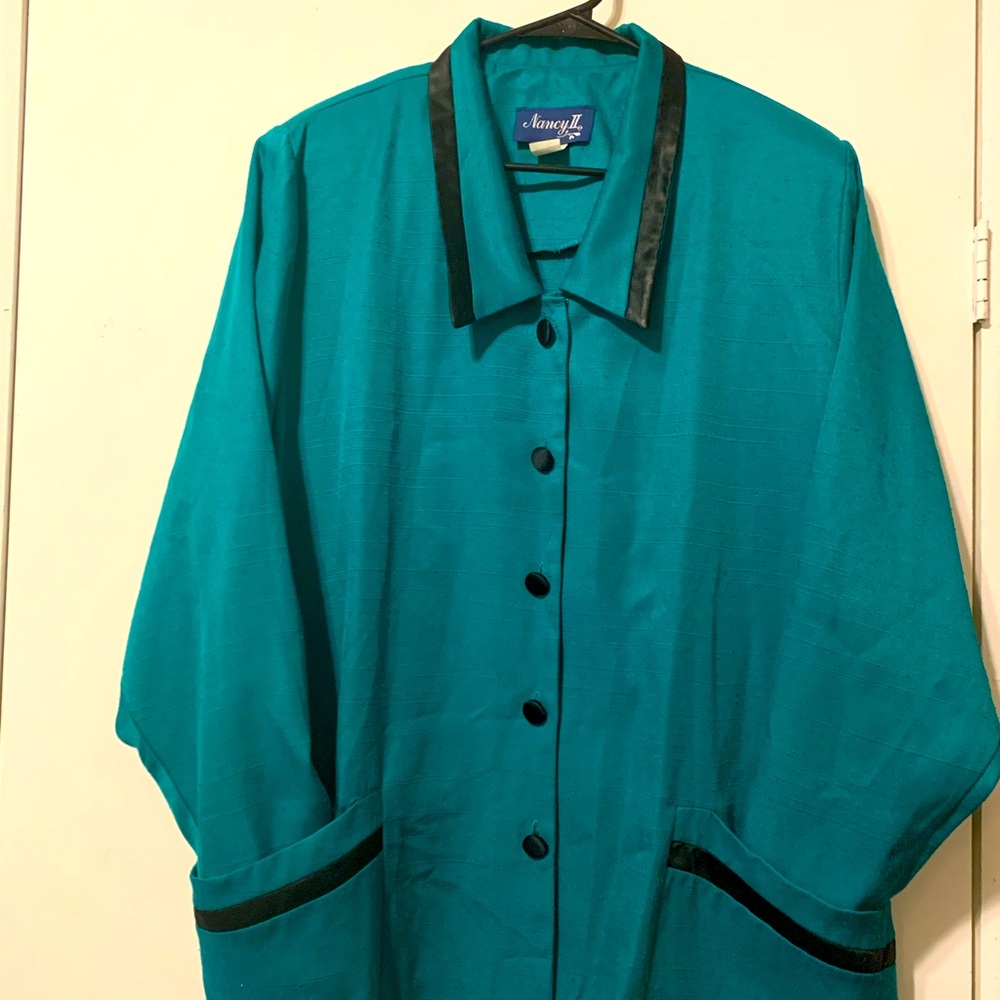 Women’s Jacket - sz 22W/P -  Jade/Blk  $20